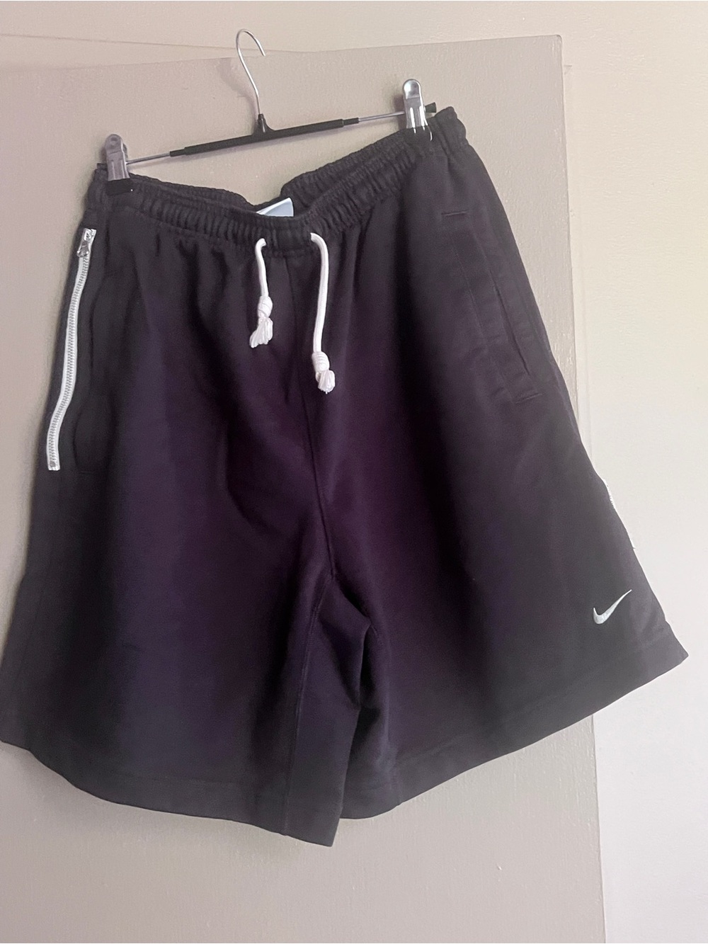 Nike Black Men’s Athletic Shorts with White Drawstring